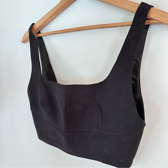 Mossimo Dutti Cropped Black Zipper Back Closure Dress Top Size Small - Picture 9 of 10